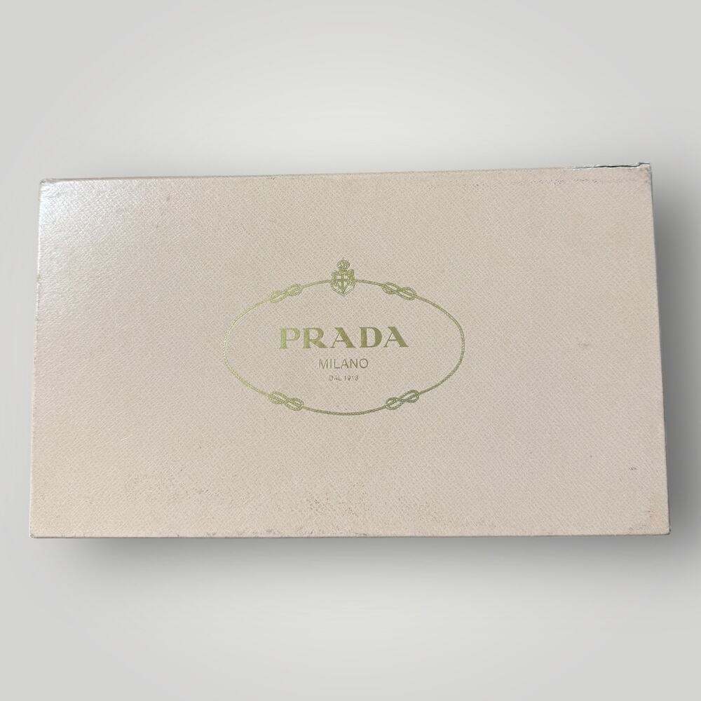 Prada Brown Leather Bow Peep Toe Pumps Heels Size 37.5 Made in Italy - Picture 13 of 14